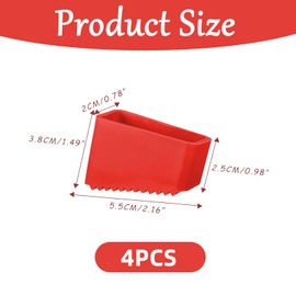 Pack of 4 Ladder Feet Rubber Protection, Non-Slip Ladder Grip Feet Replacement Feet, for Replacement Ladder Caps, Foot Caps, Universal Ladder Foot Covers, Telescopic Ladder Safety Foot Covers (Red)