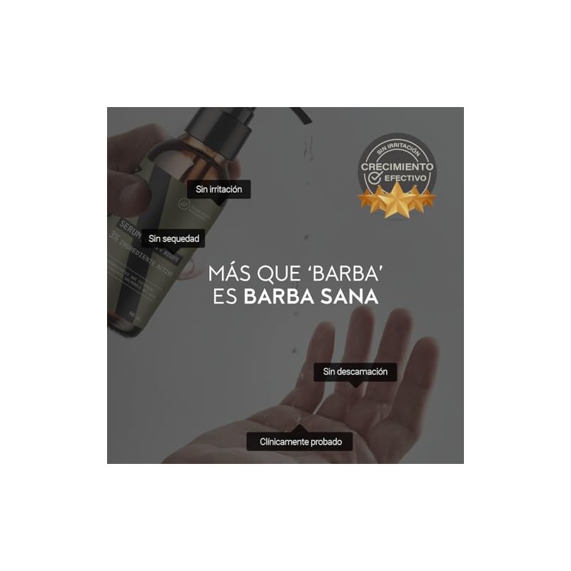Serum para Crecimiento de Barba y Bigote | 3% Ingrediente