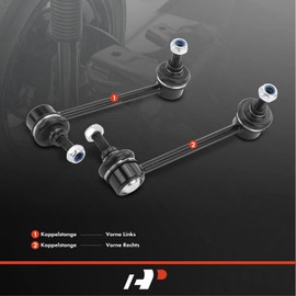 Frankberg 2 x Front Axle Coupling Rod Compatible with 6 Hatchback G.G 1.8L-2.3L 2002-2007 6 Station Wagon G.Y 1.8L-2.3L 2002-2007 Replace# K80250