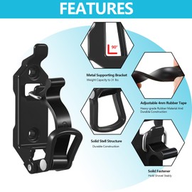 8PCS Shovel Mount for Roof Rack,Metal Rubber Clamp Mounting Kit Bracket Quick Release Axe Shovel Holder Wall Mount Kit for Truck Overlanding Gear Off Road Roof Rack Accessories Fit 0.67" to 1.57" Dia