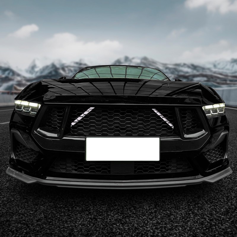 KUNGKIC For 2024 2025 Mustang Grill Inserts Trims ABS V
