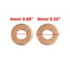 sourcing map 100pcs 4mm Inner Copper Washers Flat Sealing Rings