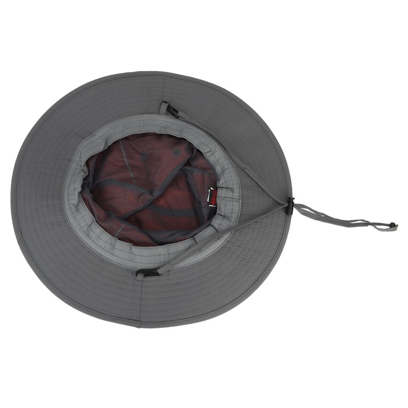 UPF50+ Fishing Hat with Reflective Strip Mesh Vents Adjustable Wide