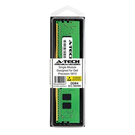 A-Tech 8GB Module for Dell Precision 5810 - DDR4 PC4-21300 2666Mhz ECC Registered RDIMM 1Rx8 - Server Memory Ram Equivalent to OEM A9781927 SNP1VRGYC/8G (AT316773SRV-X1R5)