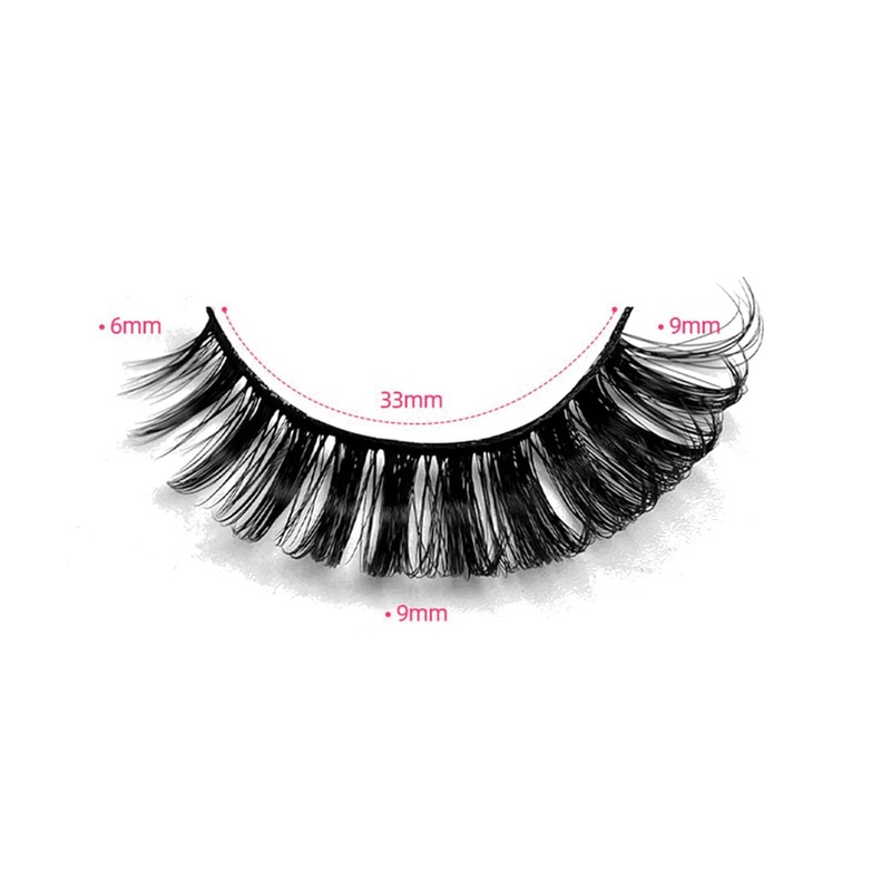 10 Pairs of 3D False Eyelashes, Reusable False Eyelashes, D