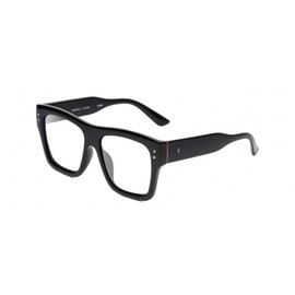 Calabria K+K ESME Square Reading Glasses +5.00 Gloss Gloss Black Women Chic Fashion Designer Trendy Readers Stylish Eyeglass