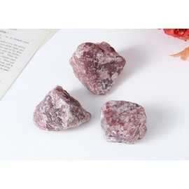GUJOXILA GUJOXILA 1.8"-2.2" Strawberry Rose Quartz Raw Rough Healing Crystals Natural Stones Rocks Gemstones Protection Reiki Tumbling Cabbing Divination Meditation Fountain Stone 1pcs