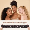 SESENSE 3PCS Adjustable Hair Ties, Afro Puff Satin Hair Tie