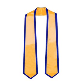 yesJRL Graduation Stole Class of 2025 Graduation Sash Gifts Unisex Grad Honor Stole for Graduate College (Yellow + Blue Trim)