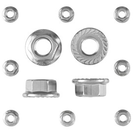 Flange Nuts with Locking Toothing M6 DIN 6923 Stainless Steel Nuts Locking Tooth Nuts Collar Nuts Hex Nuts with Flange M6 Pack of 25