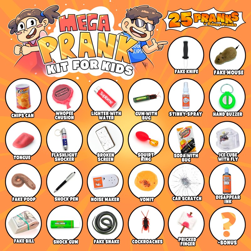 DIMROM Prank Kit for Kids - 25 Gags & Practical