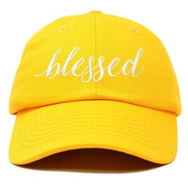 DALIX Blessed Women's Baseball Cap Soft Cotton Dad Hat in Gold