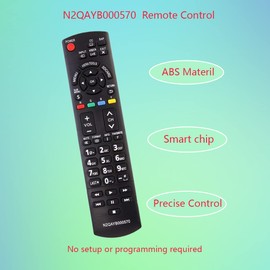 GHUST N2QAYB000570 Remote Control Replacement Universal for Panasonic TV TC-P4232C TC-P42S30 TC-P42X3 TC-P4632C TC-P46S30 TC-P46X3 TC-P50S30 TC-P50X3 TC-P60S30 TC-P60S30UA