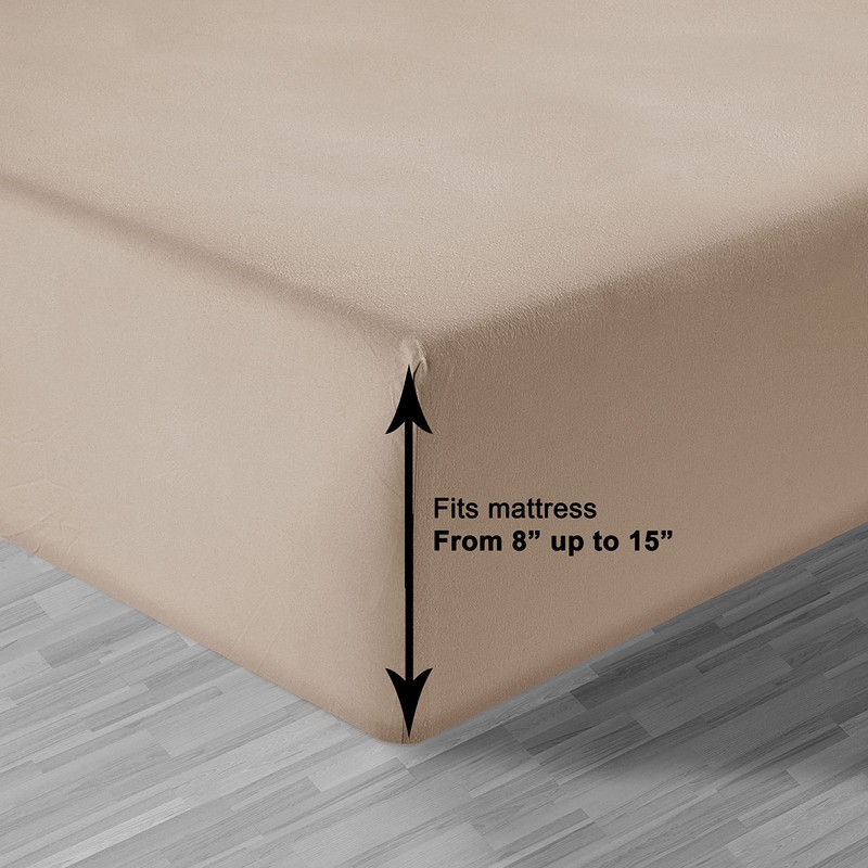 Lane Linen 100% Organic Cotton Fitted Sheet Queen Size only,