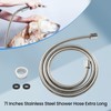 Stainless Steel Shower Hose Waysse 71 Inches Extra Long Shower