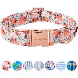 Unique style paws Pink Rose Dog Collar Puppy Collars Harnesses & Leads For Dogs Uk Bow Tie Soft Adjustable Cute Flower Comfortable Collars Pet Gift For Small Medium Large Dogs XS