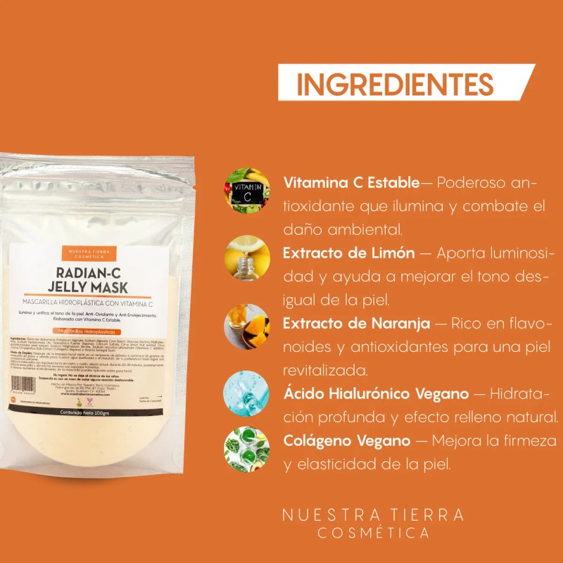 🔥 Mascarilla hidro plástica iluminadora anti manchas con vit c