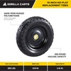 Gorilla Carts 10 Inch No Flat Replacement Wheel, Pneumatic Flat