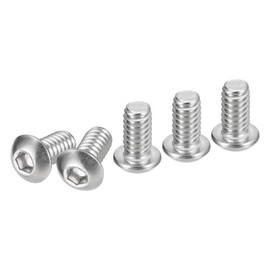 DTGN 1/4-20x1/2 inch Allen Screws with Pan Head - Pack of 50 - Suitable for Machines - 304 Stainless Steel 18/8 - Full Thread UNC Fasteners