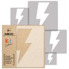 NAKLEO 5 pcs Reusable Plastic Stencils - Thunder Electrical Lightning