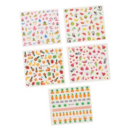 CORHAD 10sheets Creative Scrapbook Stickers for Diaries Journals Nail Art and Water Bottles Adorable Fruit Designs for Crafting and Organizing