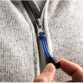 12 x Zipper Pulls – Blue 6cm Tie On Zip Pulls Dressing Aid for Arthritic Hands or Weak Grips – Perfect for Clothing, Boots, Bag, Handbags and Luggage