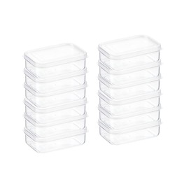 Lustroware (Set of 12) Micro Clear 21oz Kitchen Pantry Food Storage Container Set with Lid, Shatterproof, BPA Free, Dishwasher, Microwave Safe Canister, Fridge Refrigerator Organizer, Made in Japan