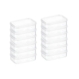 Lustroware (Set of 12) Micro Clear 21oz Kitchen Pantry Food Storage Container Set with Lid, Shatterproof, BPA Free, Dishwasher, Microwave Safe Canister, Fridge Refrigerator Organizer, Made in Japan