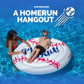 Swimline Inflatable Baseball Ride-On Pool Float