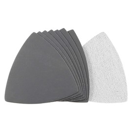 sourcing map Triangular Sandpaper Hook and Loop Triangle Sanding Pad Fit 3-1/2" Oscillating Multi-Tool Silicon Carbide for Wet/Dry Use 1200 Grit 8pcs