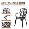 PATIO-IN Patio Bistro Set 3 Piece Cast Aluminum Bistro Set,