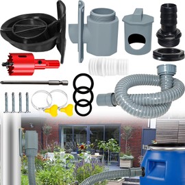 Rainwater Collector, Rain Collector for Downpipes 80-110 mm, Downpipe Rain Collector with Mounting Accessories, Rain Butt Connection Downpipe, Rainwater Collector Downpipe for Roofs up to 80 m²
