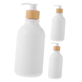 PACKOVE 3Pcs Refillable Pump Bottles for Shampoo Conditioner Wash Durable Pet Dispenser for Home Office Restaurant Use