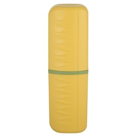 VOCOSTE Toothbrush Travel Case, Plastic, Lightweight Traveling Toothbrush Holders Case, for Travel Business, Yellow, 2.36"x1.57"x7.87"