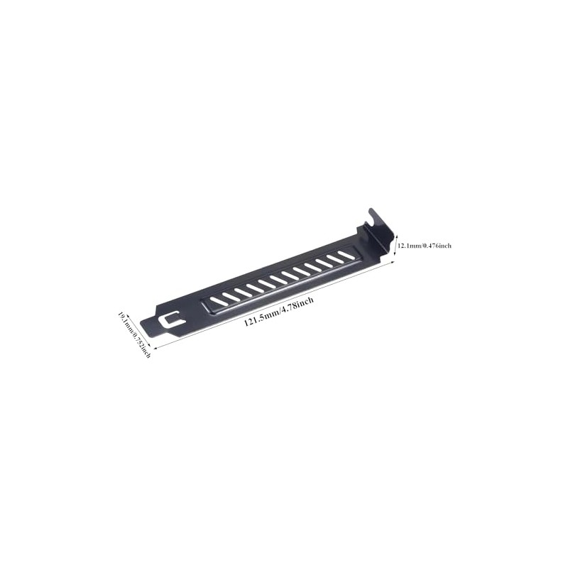 10PCS Black PCI Slot Covers,Dust Filter Bracket Expansion Blanking Plate