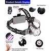 Headlamp Rechargeable -120000LM Super Bright HeadLamp, 3Modes 40H Runtime LED
