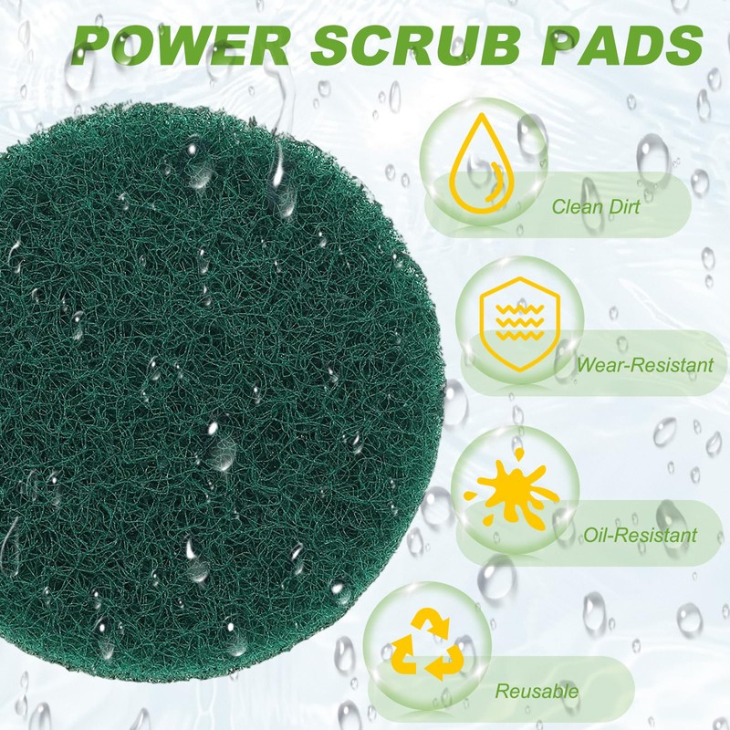 YELARXI Power Scrub Pads, Scrubbing Pads 180 Grits Scouring Discs
