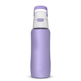 DAFI Water Bottle with Filter Solid 0.7 L Purple - Water Bottle with Water Filter, BPA-Free, Sports Bottle with Filtered Water for Travel, Filter Bottle Outdoor + Activated Carbon Filter Straw