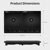 Waatfeet Double Induction Cooktop,Portable Induction Cooker with 2 Burner Independent