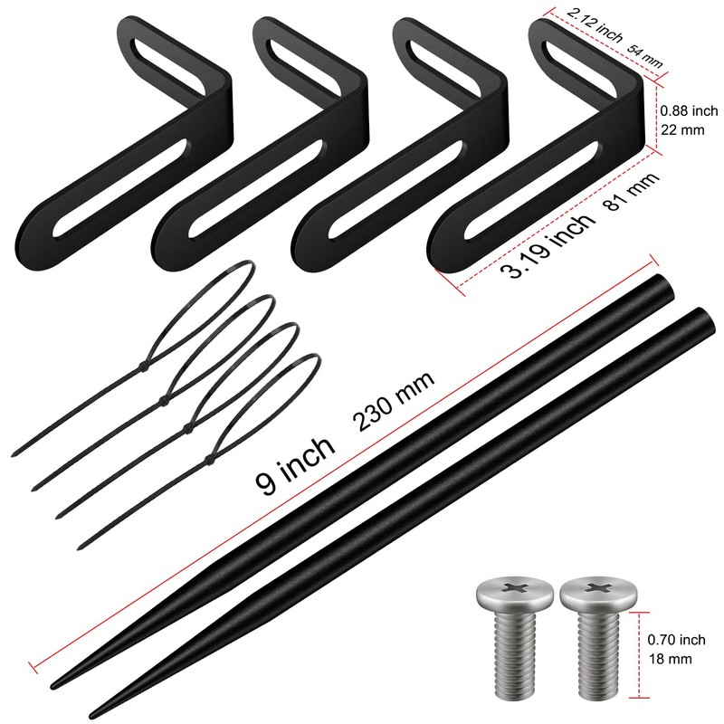 Downspout Bracket,Heavy Duty Size-Adjustable Storm-Proof Downpipe Bracket with Rust-Resistant Coating-Solid