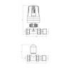London Taps Thermostatic Radiator Valve TRV and Lockshield Set, White