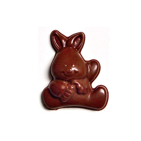 2 inch Tall Sugar Free Chocolate Sitting Easter Bunny (6 pack of .6 oz each) (Milk)