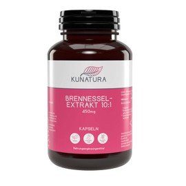 KUNATURA - Nettle Extract 10:1-200 Capsules of 450 mg - High Dose 900 mg Extract per Daily Dose - Nettle Extract without Additives - 1 Can - High Effectiveness - Dietary Supplement