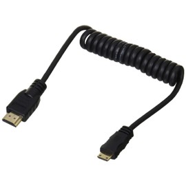 ATOMOS ATOMCAB008 - Cable mini HDMI a HDMI completo, rizado, 11.8 pulgadas (30 cm), 17.7 pulgadas (45 cm), compatible con extensión, color negro