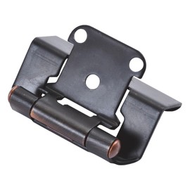 Hickory Hardware P5710F-VB-10B Self Closing Semi-Concealed Hinge 1/2 Inch Overlay - Full Wrap with 170° Opening Face Frame - Cabinet Hardware Hinge - Easy Installation Vintage Bronze Finish 10 Pairs