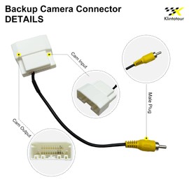 Backup Camera Harness Adapter Compatible with Chrysler 2008-2017/Dodge 2008-2020/Jeep 2008-2013/Volkswagen 2009-2013, Aftermarket Radio Female RCA Video Input Cable, Compatible with for Grand Cherokee