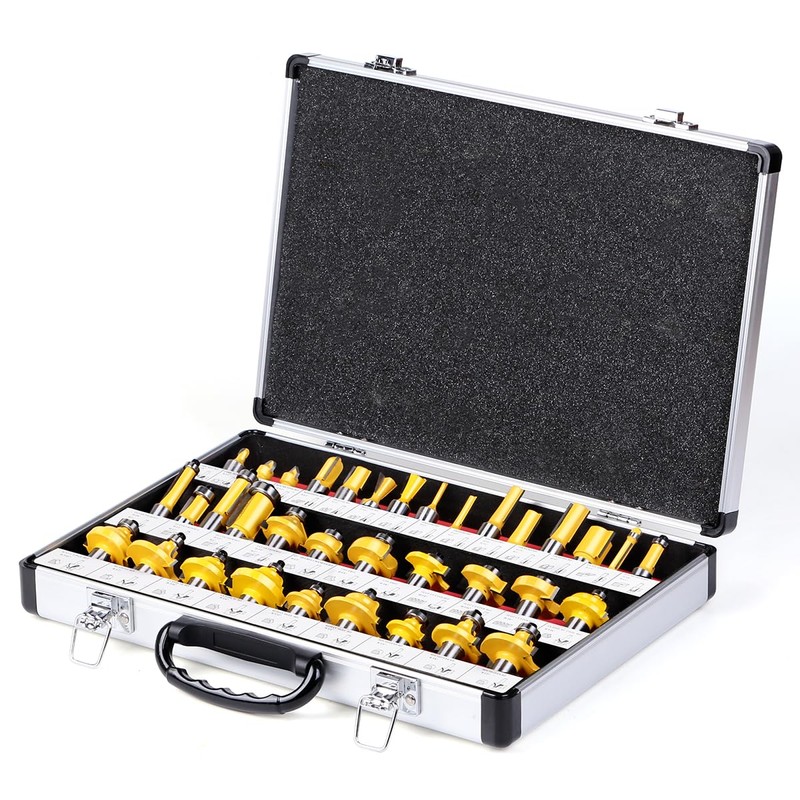 1/2 Shank Router Bit Set of 35 Pieces,Tungsten Carbide Router