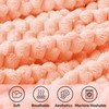 BEDELITE Jacquard Fleece Blanket Peach Pink 90x90IN