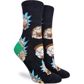 Good Luck Sock Women's Rick and Morty, Facial Expressions Socks, Adult, Shoe Size 5-9