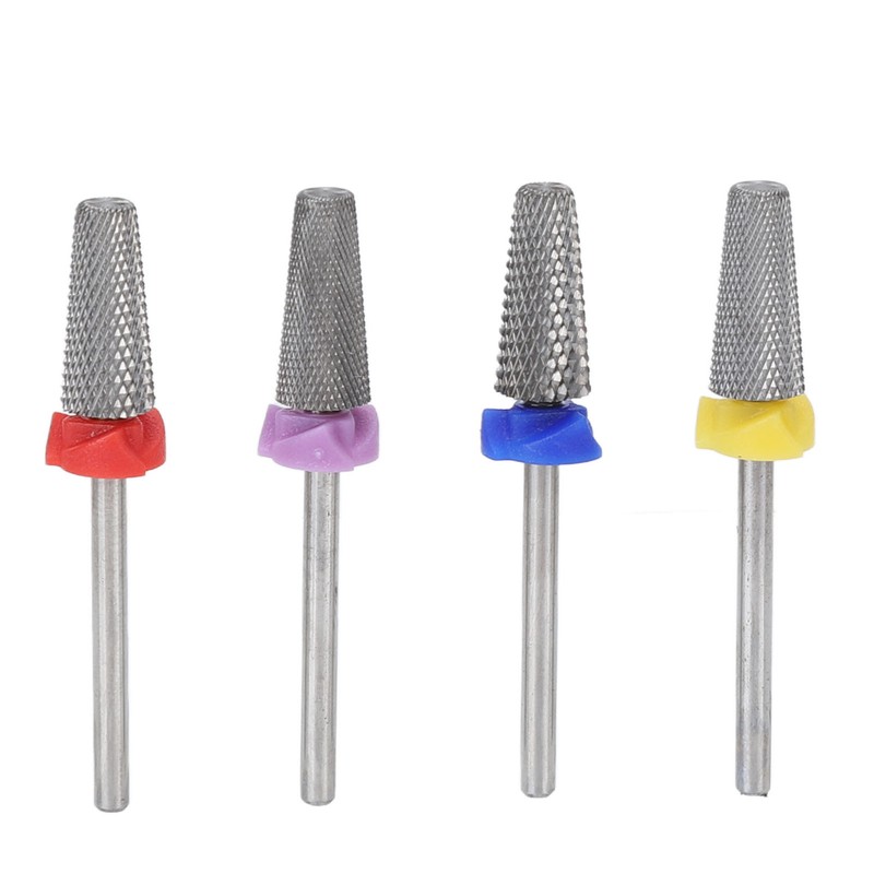 4pcs Nail Drill Bits Tungsten Carbide Acrylic Nails Gel Polish
